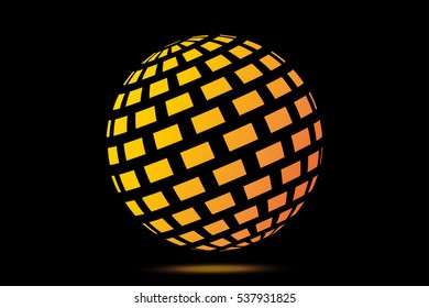 logo sphere, Abstract vector logo ball,