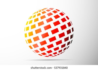 logo sphere, Abstract vector logo ball,