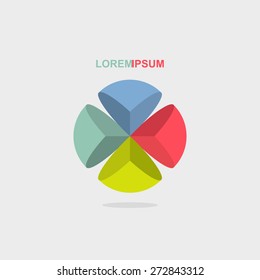 Logo Sphere Color Segment. Vector Illustration