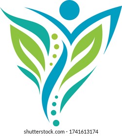 Logo for spinal surgery. Human silhouette
