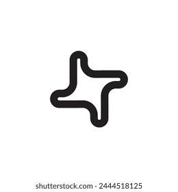 Logo spinner or propeller with blank background