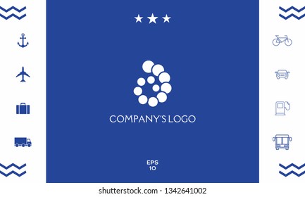 The logo is a spiral, a spiral chain of circles, the shell - is a symbol of development, enlightenment and wisdom.