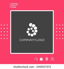 El logo es una espiral, una cadena espiral de círculos, el caparazón