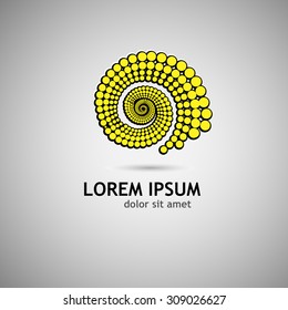 logo spiral circles. Vector