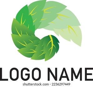 The logo with spiral leafs which reflects nature and agriculture purpose