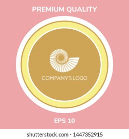 Logo spiral, shell - a symbol of development, enlightenment and wisdom.
