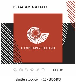 Logo spiral, shell - a symbol of development, enlightenment and wisdom.