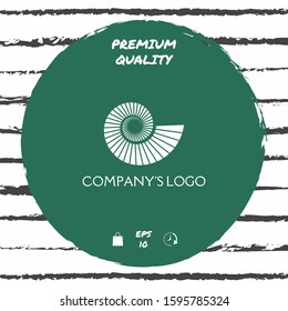 Logo spiral, shell - a symbol of development, enlightenment and wisdom.