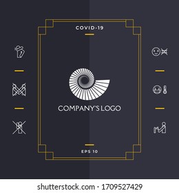 Logo-Spirale, Shell - ein Symbol für Entwicklung, Aufklärung und Weisheit.