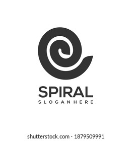 Logo Spiral Sillhouette Vector Design