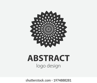 Logo spiral and swirl motion. Vector twisting circles design element for company.
