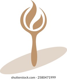 logo with spoon for cafe and restaurant