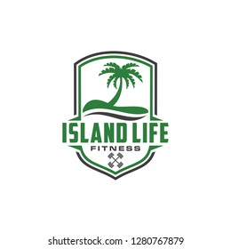 logo sport beach island design