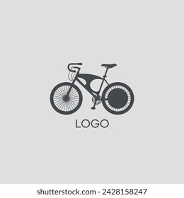 Logo sport bike. Cycling. A two-wheeled vehicle. A means of transportation. Public transportation. Bicycle.