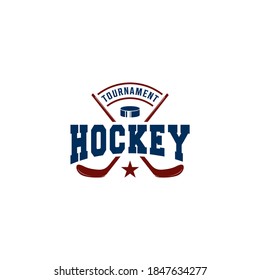 logo for sport hockey on white background