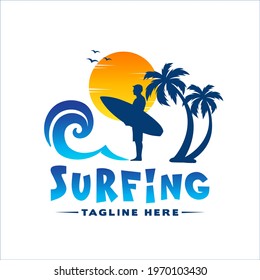 Logo Sport, Surfing Illustration vector