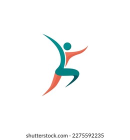 Logo for sporting event with a man running.
