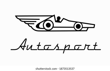 Logo sports racing fast car