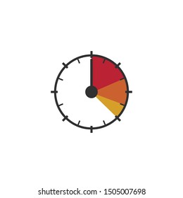 Logo sports stopwatch. Vector image.