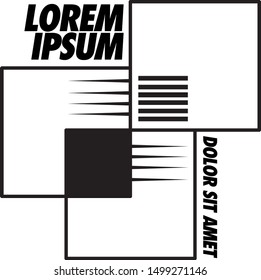 Logo Square Composition Vector Design