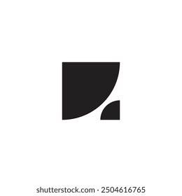 Logo square fragment with blank background
