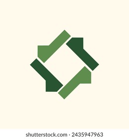 Logo square islamic with blank background