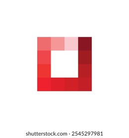 Logo square red diamond unique design with blank background