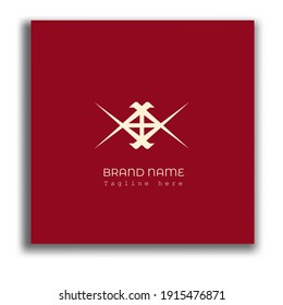 logotipo con forma cuadrada con letra xx, adecuado para logotipos de calidad