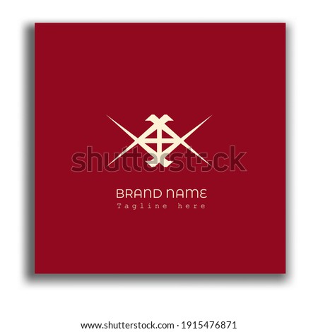 logo with a square shape with the letter xx, suitable for classy logos