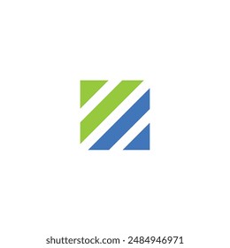 Logo square strip unique design with blank background