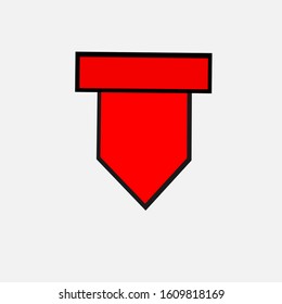 logo square and triangle shape icons, red vector symbol. white background.



