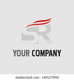 Logo SR letter design simple