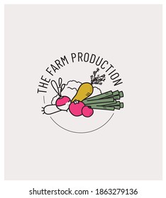 logo, stamp, label, retro style, production and sale at the farm, organic, old varieties