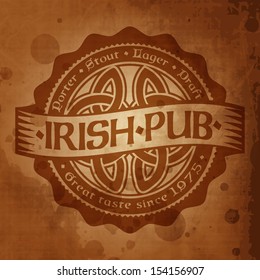 logo stamp retro styled sticker of beer okay as a template of advert logo stamp classical froth ritual real texture bar isolated black ceremonial sign foam celebration mythology fancy classic german a
