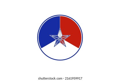 Logo star with american flag