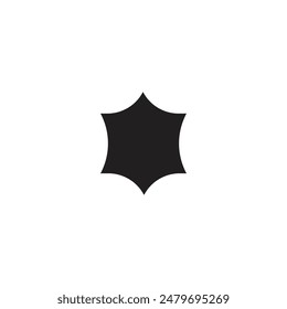 Diseño de estrella de logotipo negro con fondo en blanco