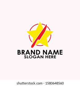 logo star knife vector design