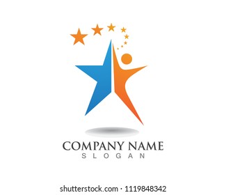 Logo star leadership vector