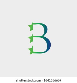 logo star with letter b modern vector design