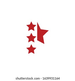 logo star with letter p vector design