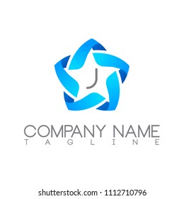 Logo star letter template