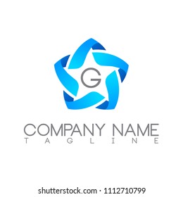 Logo star letter template
