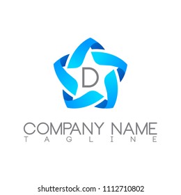 Logo star letter template