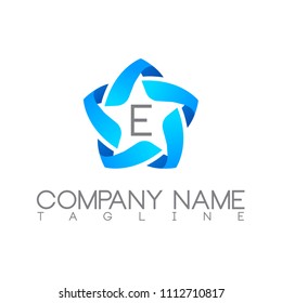 Logo star letter template