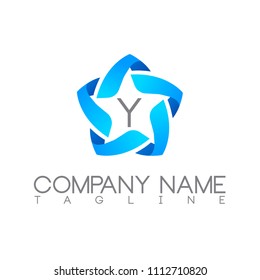 Logo star letter template