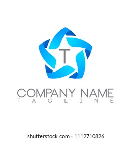 Logo star letter template