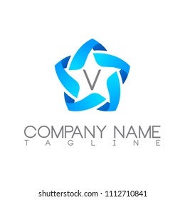 Logo star letter template