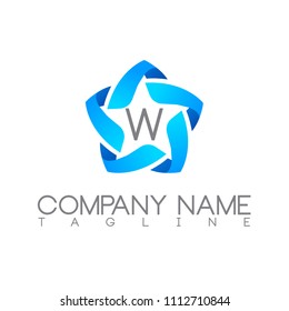 Logo star letter template