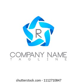 Logo star letter template