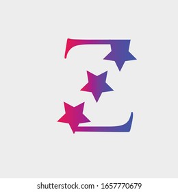 logo star with letter z vector design